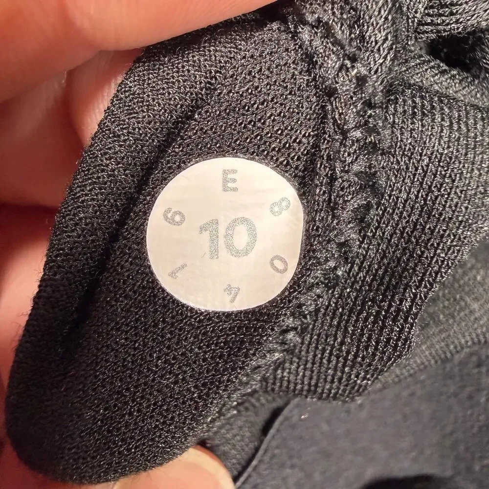 Lululemon Power Y Tank Black Women’s Size 10 Built In Bra Racerback Yoga